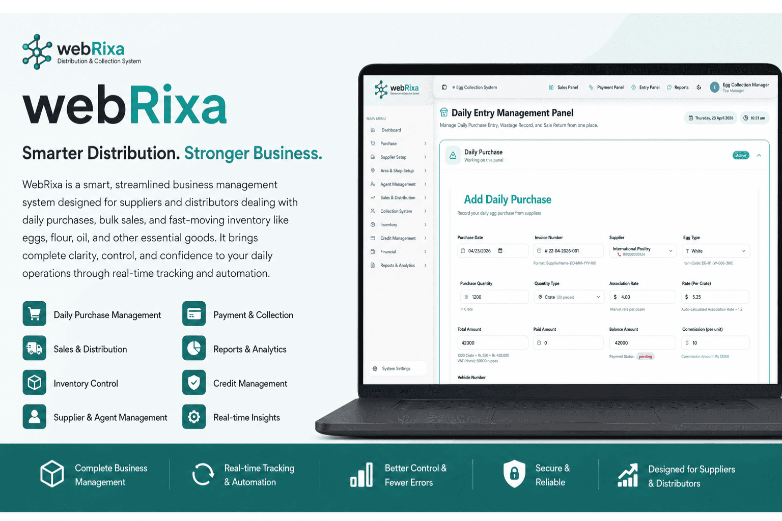 webRixa-Distribution & Collection System